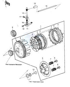 KLX 250 A [KLX250] (A1-A2) [KLX250] drawing CLUTCH