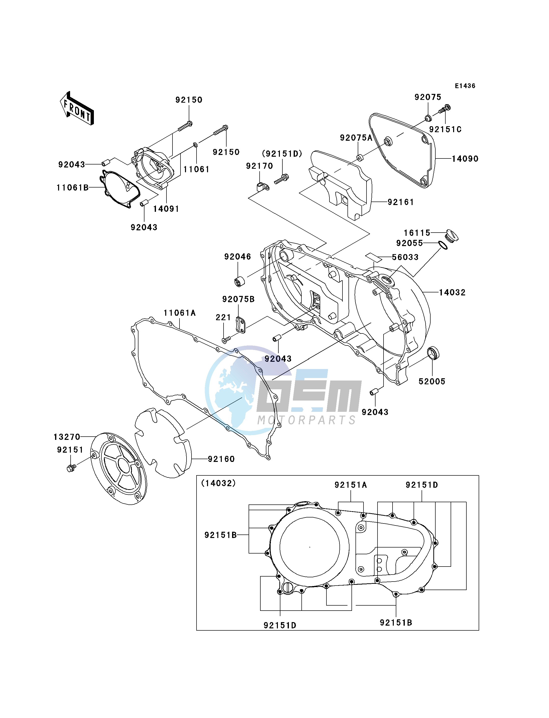 RIGHT ENGINE COVER-- S- -