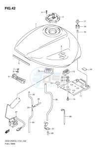 GSX1250FA (E21) drawing FUEL TANK (GSX1250FAL1 E24)