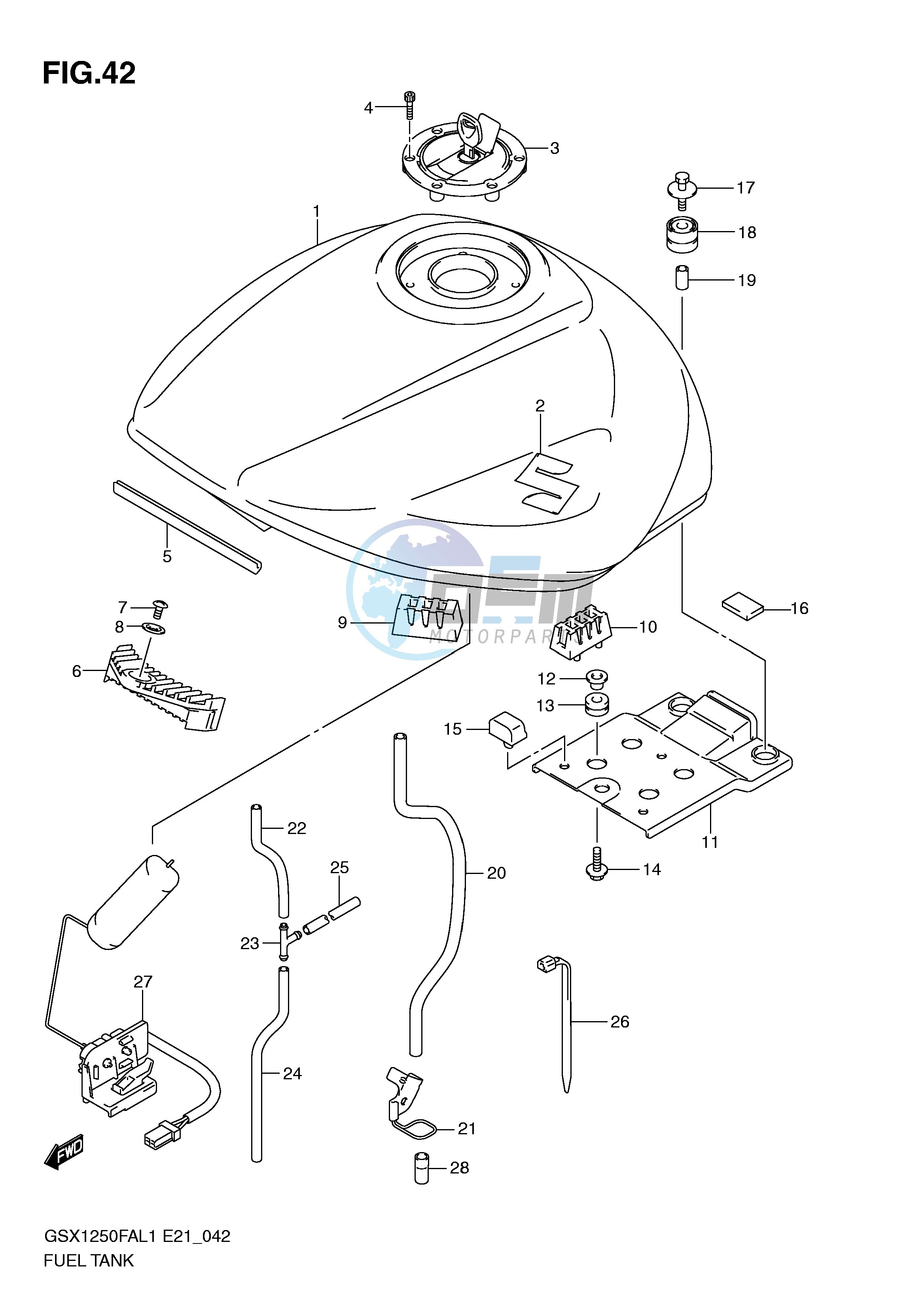 FUEL TANK (GSX1250FAL1 E24)