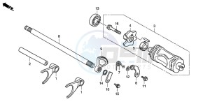 TRX500FA FOURTRAX FOREMAN drawing GEARSHIFT DRUM