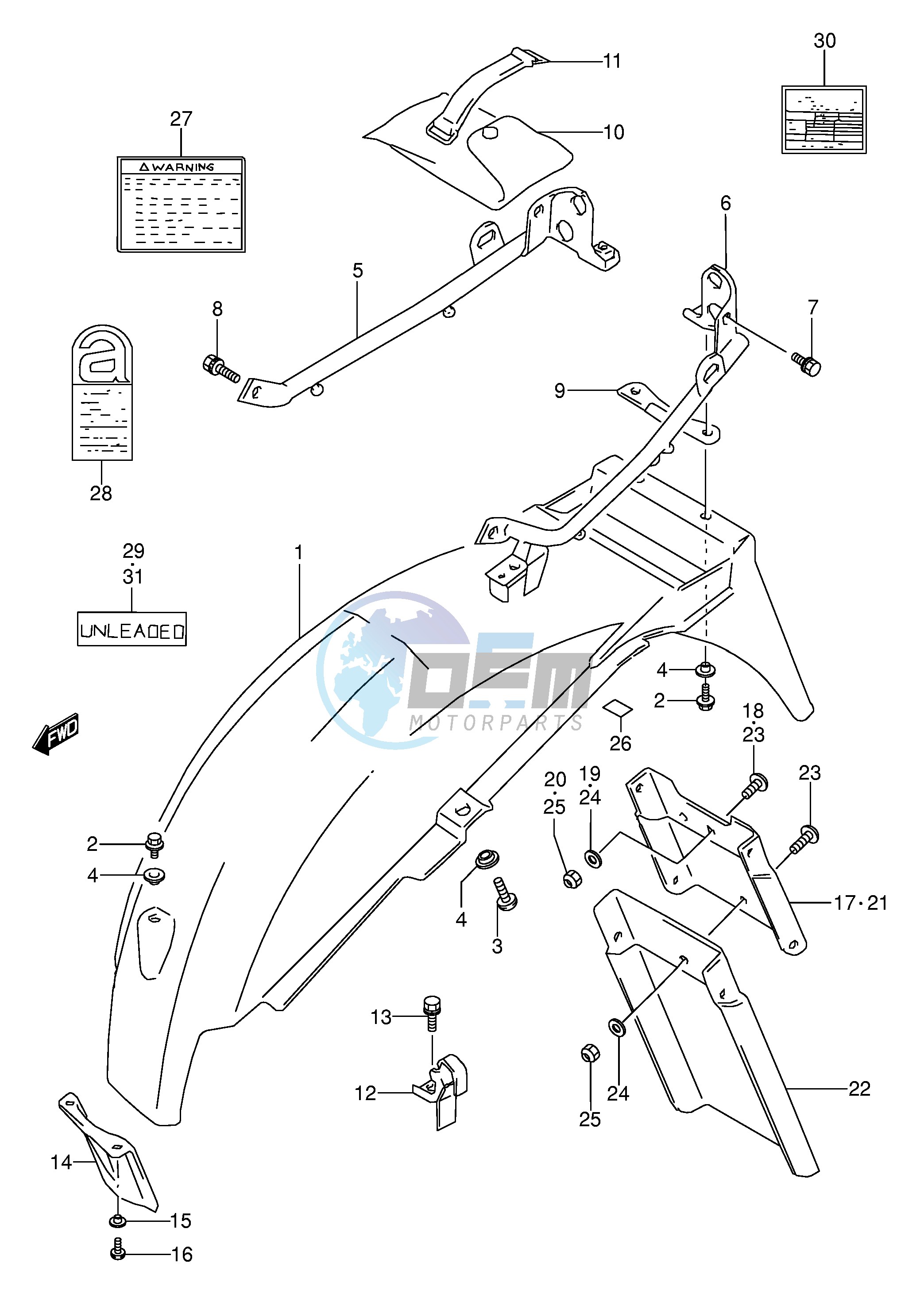 REAR FENDER (MODEL T)