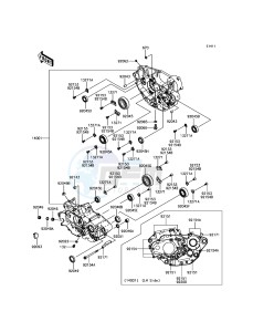 KLX450R KLX450AGF EU drawing Crankcase