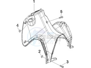 Runner 125 VX 4t SC (UK) UK drawing Front glove-box - Knee-guard panel