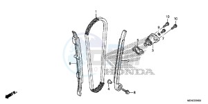 CRF450RE CRF450R Europe Direct - (ED) drawing CAM CHAIN/TENSIONER