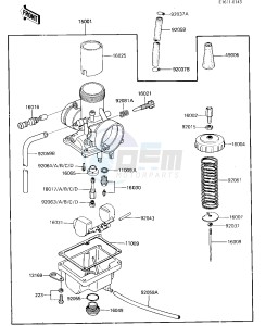 KX 60 B [KX60] (B1-B4) [KX60] drawing CARBURETOR