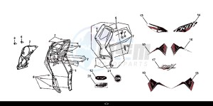 CROX 50 (45Km/h) (AE05WA-EU) (E4) (L8-M0) drawing FRONT COVER FRONT INNER BOX