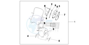 XL700VA9 France - (F / ABS CMF) drawing WINDSCREEN