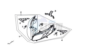 CRUISYM 250I (L8) EU drawing HEAD LAMP COMPLETE.