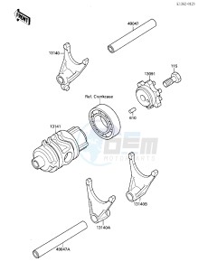 KXF 250 A [TECATE 4] (A1-A2) [TECATE 4] drawing GEAR CHANGE DRUM_SHIFT FORK-- S- -