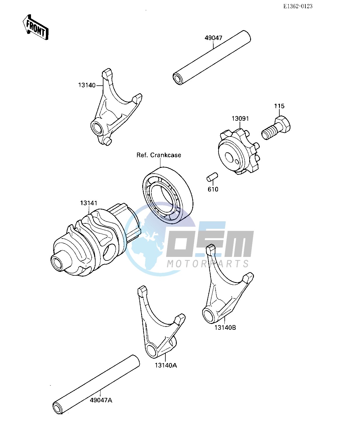 GEAR CHANGE DRUM_SHIFT FORK-- S- -