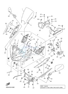 FZ8-S ABS FZ8 FAZER (ABS) 800 (1BD4 1BD6) drawing COWLING