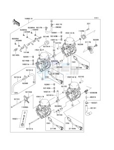 ZX 600 J [NINJA ZX-6R] (J1-J3) [NINJA ZX-6R] drawing CARBURETOR