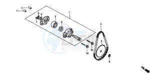 TRX250 RECON drawing OIL PUMP