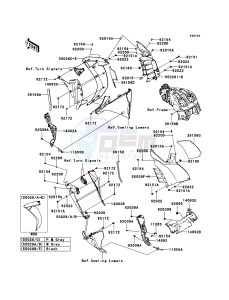 1400GTR_ABS ZG1400CDF FR GB XX (EU ME A(FRICA) drawing Cowling(Center)