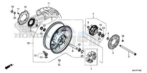 CBR650F 2ED - (2ED) drawing REAR WHEEL