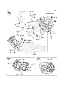 KRF 750 J [TERYX 750 FI 4X4 LE] (J9FA) J9FA drawing CRANKCASE