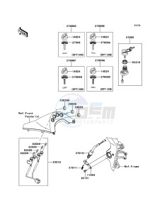 KFX450R KSF450BDF EU drawing Ignition Switch