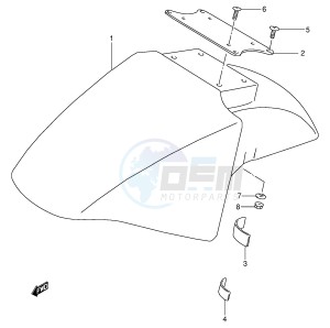 GSX600F (E2) Katana drawing FRONT FENDER