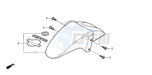 SES150 125 drawing FRONT FENDER