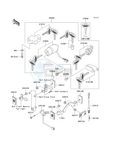 VN 800 E [VULCAN 800 DRIFTER] (E6F) E6F drawing IGNITION SWITCH_LOCKS_REFLECTORS