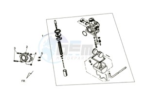 WOLF CARBURATED 125 drawing CARBURATOR