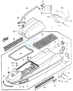 JS 550 A [JS550] (A5-A8) [JS550] drawing HULL_ENGINE HOOD -- JS550-A5- -