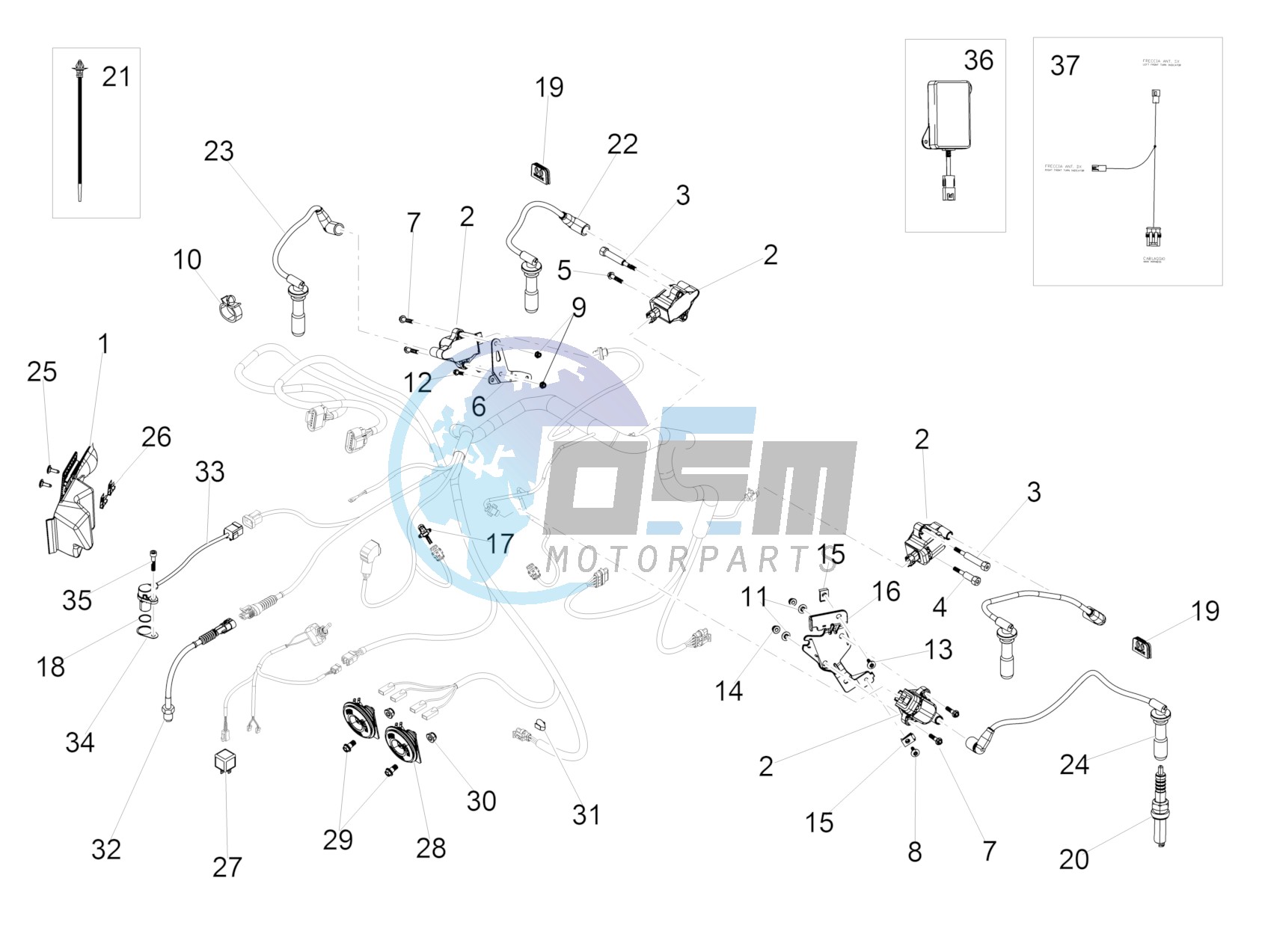 Front electrical system