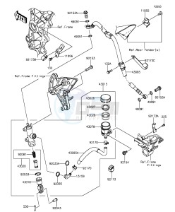 Z1000 ZR1000FEFA FR GB XX (EU ME A(FRICA) drawing Rear Master Cylinder