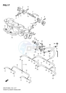 GSX-R1000 (E21) drawing THROTTLE BODY HOSE JOINT (GSX-R1000L1 E14)