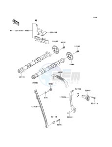 ZX 600 P [NINJA ZX-6R] (7F-8FA) P8FA drawing CAMSHAFT-- S- -_TENSIONER