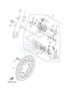 YZ250X (BJ41) drawing FRONT BRAKE CALIPER