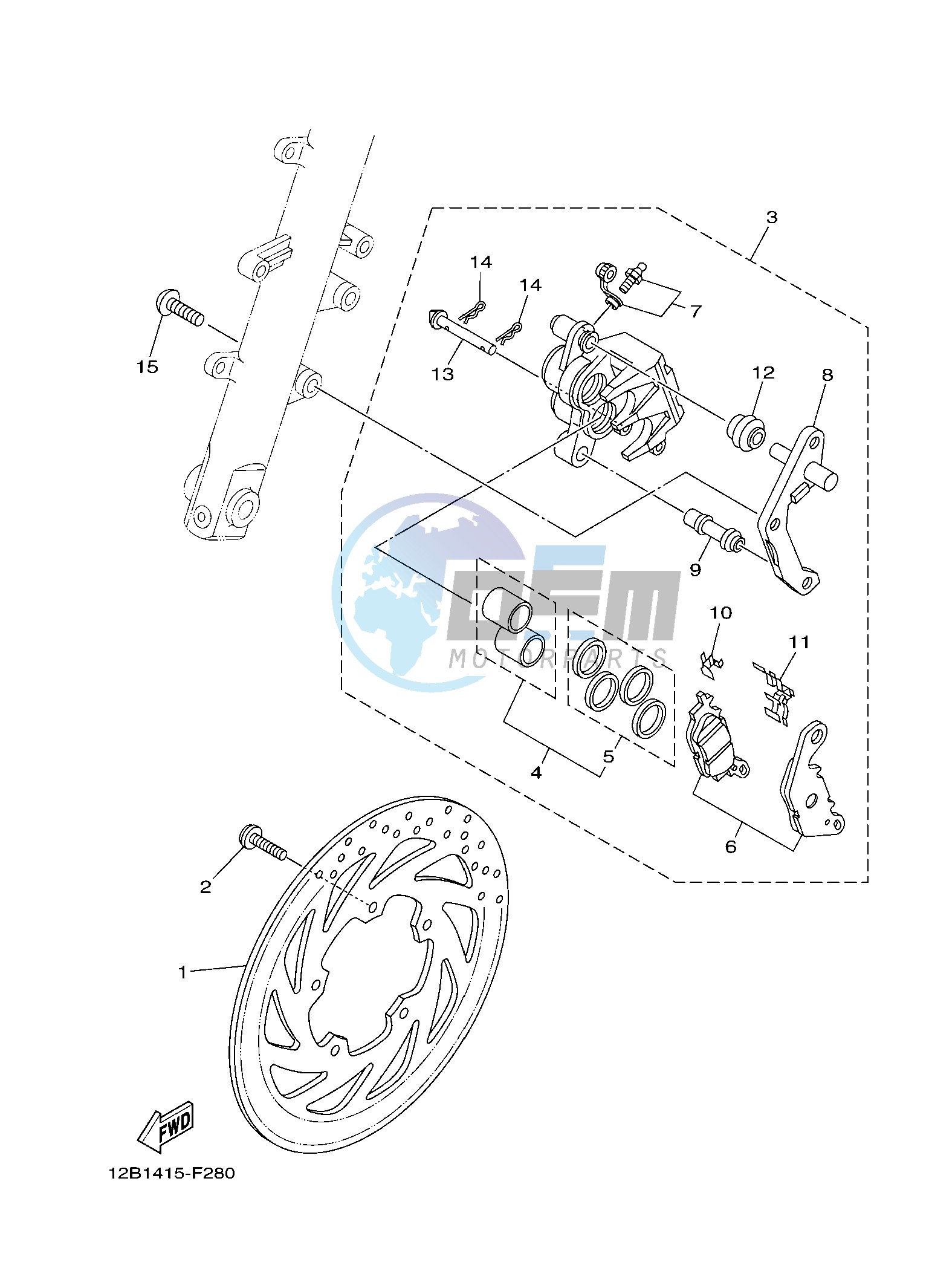 FRONT BRAKE CALIPER