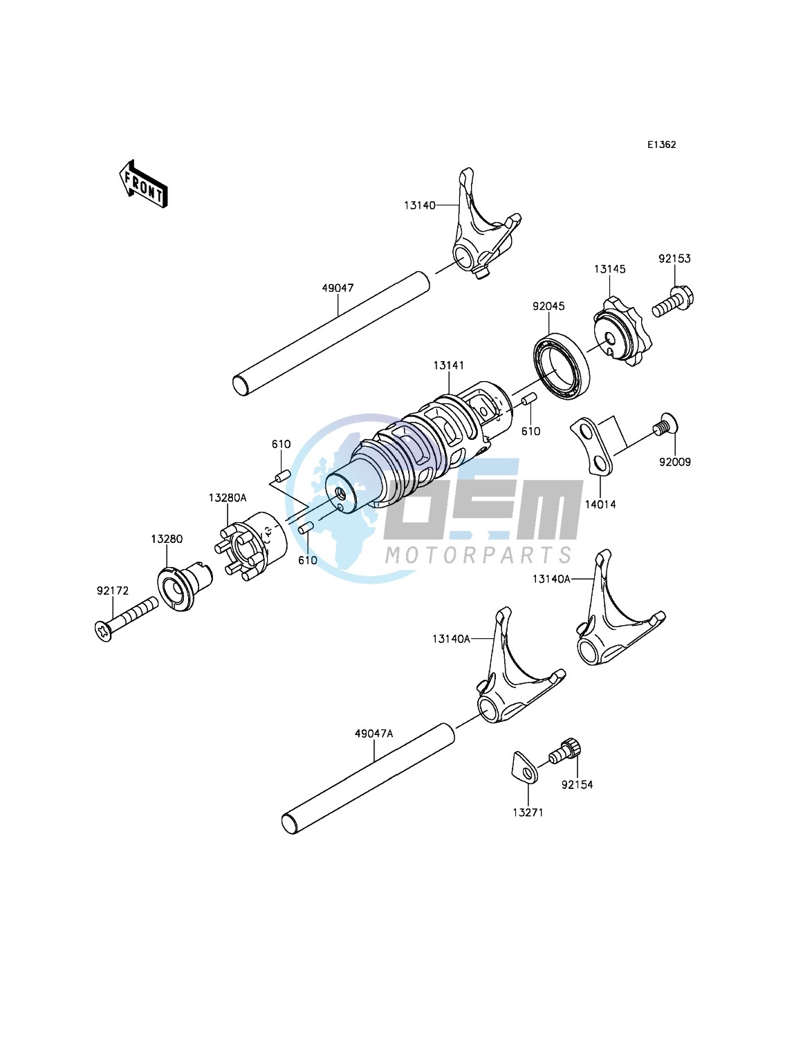 Gear Change Drum/Shift Fork(s)