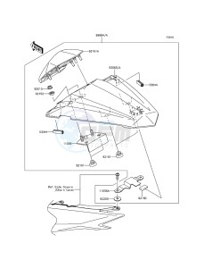 NINJA 300 EX300AGF XX (EU ME A(FRICA) drawing Accessory(Single Seat Cover)