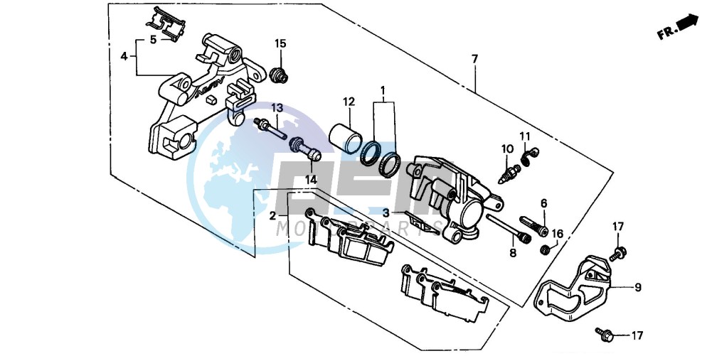 REAR BRAKE CALIPER