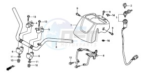 TRX250TM FOURTRAX RECON drawing HANDLE PIPE (U)