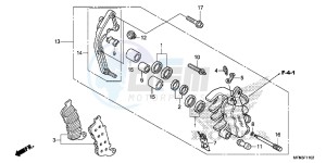 CB1000RAD CB1000R ABS E drawing L. FRONT BRAKE CALIPER (CB1000RA)