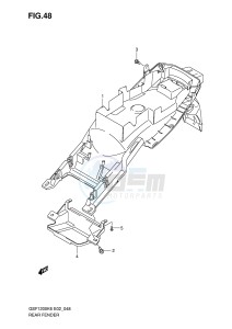 GSF1200 (E2) Bandit drawing REAR FENDER