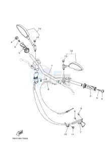 MTN320-A MTN-320-A MT-03 (B9A2) drawing STEERING HANDLE & CABLE