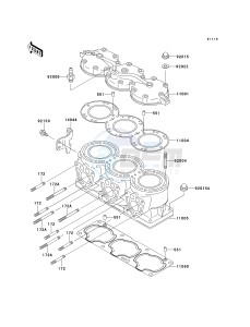 JT 900 B [900 STX] (B1-B2) [900 STX] drawing CYLINDER HEAD_CYLINDER