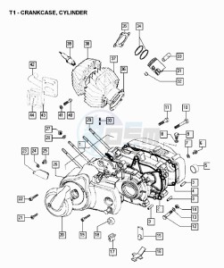 FLEXER_XL_25kmh_K8-L0 50 K8-L0 drawing Crankcase- cylinder