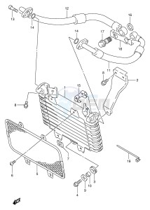 GSX-R1100W (E2) drawing OIL COOLER