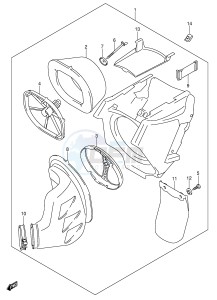 RM125 (E2) drawing AIR CLEANER