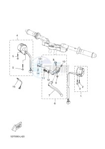 YZF-R125 R125 (5D7F 5D7F 5D7F) drawing HANDLE SWITCH & LEVER