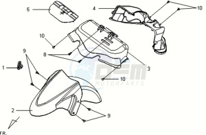 VS 125 drawing FRONT FENDER