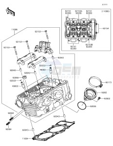 VERSYS 650 ABS KLE650FHF XX (EU ME A(FRICA) drawing Cylinder Head