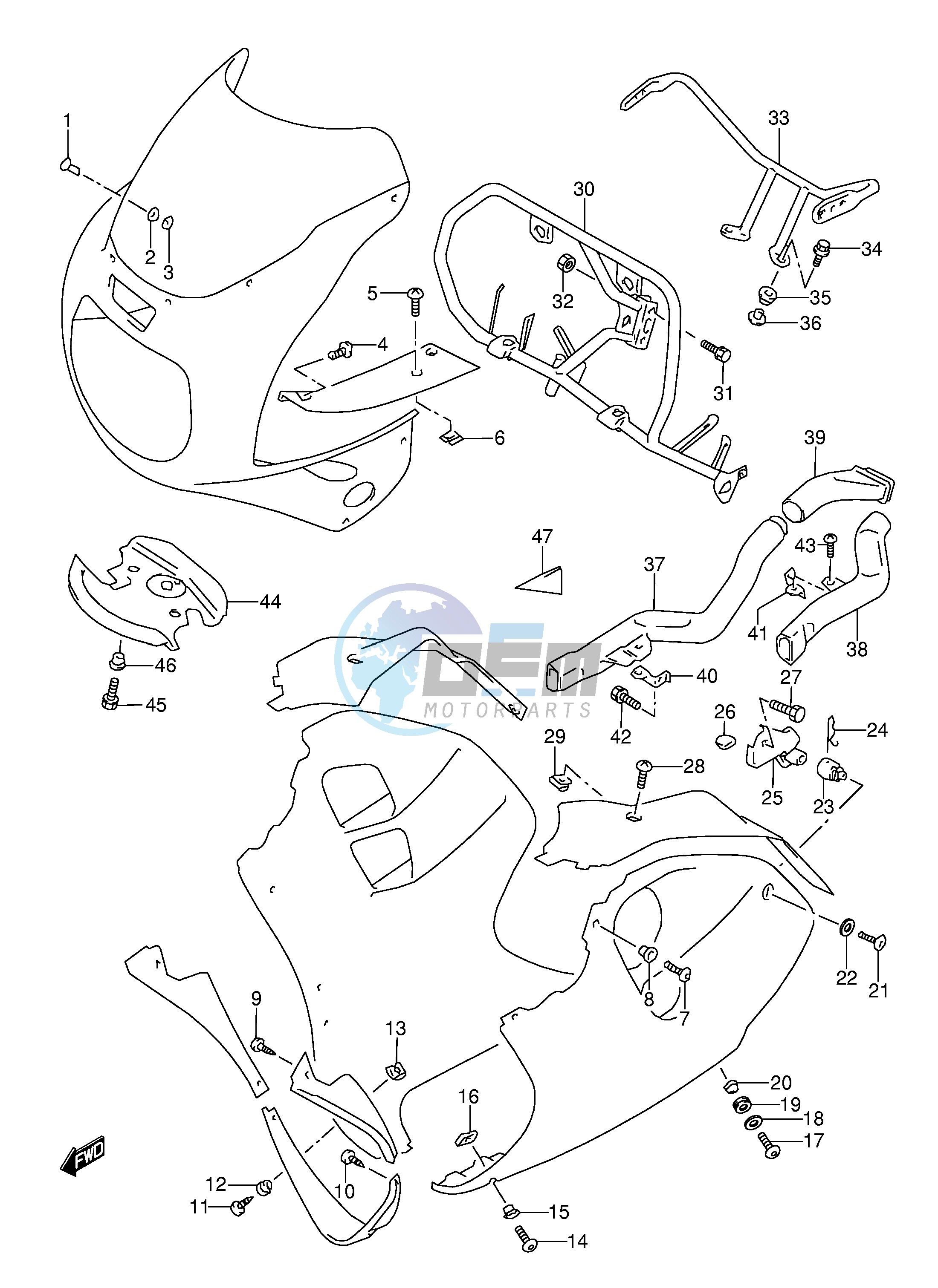 INSTALLATION PARTS (MODEL P R)