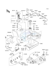 KVF 700 A [PRAIRIE 700 4X4] (A6F) A6F drawing FUEL TANK