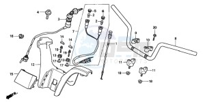 TRX200D FOURTRAX drawing HANDLE PIPE